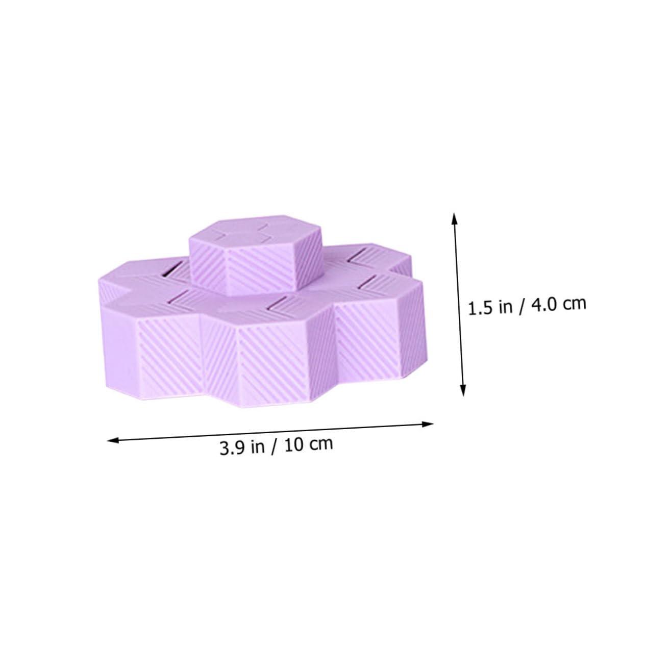 Mikinona Mikinona Lipstick Holder 10x9.5x4cm Purple Silicone Desktop Storage Rack Easy to Clean Home Shop Display Case