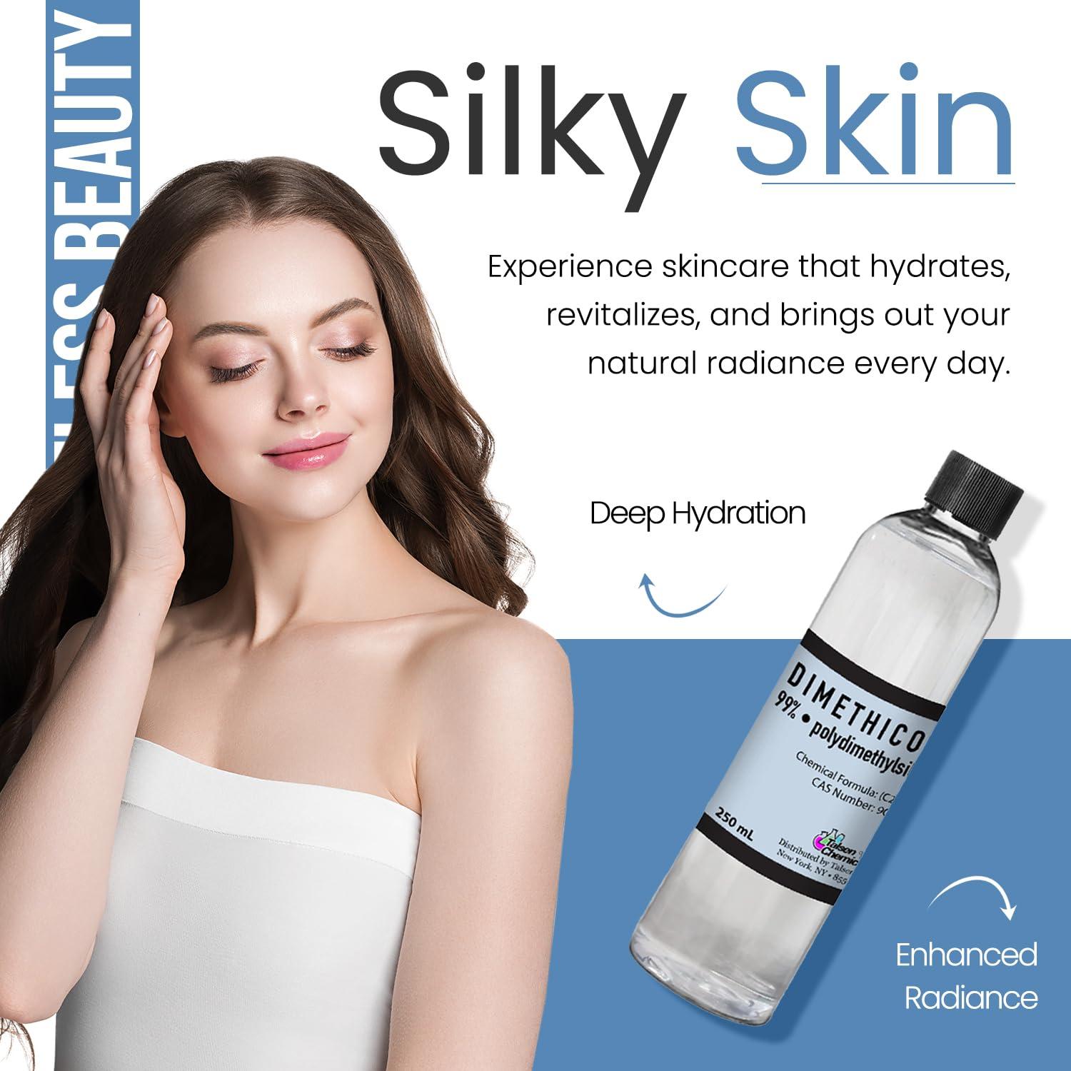 Talsen Chemicals Talsen Chemicals Dimethicone Oil Pure (250 mL / 8.45 Fl Oz) DIY Pure Dimethicone Cosmetic Grade Skin Moisturizer and Head Lice Treatment, Liquid Silicone Oil for, Gun Oil