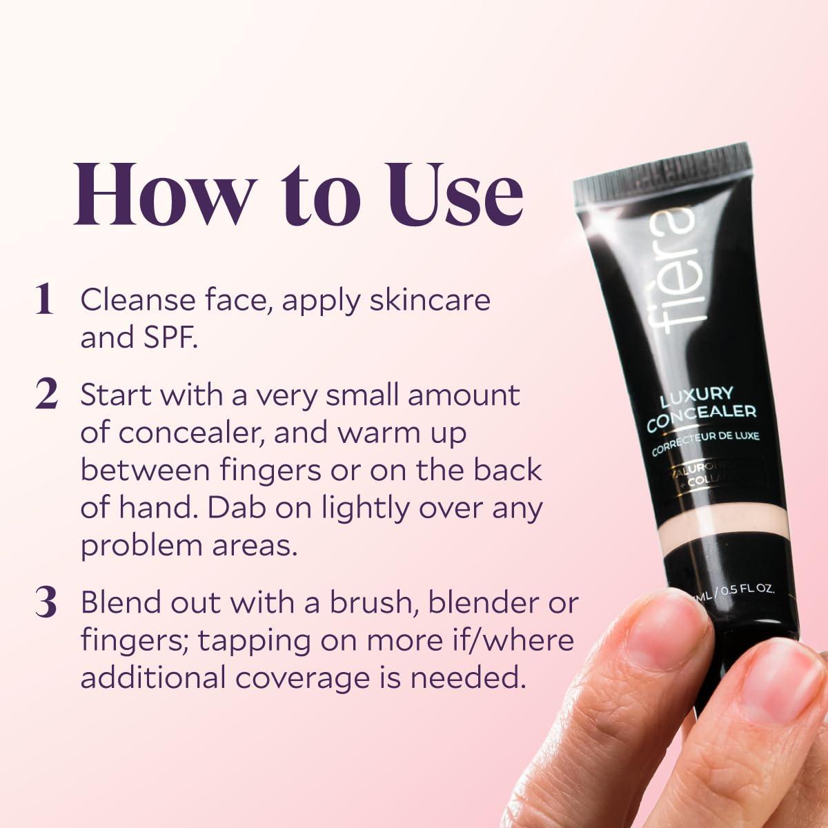 FIRA Fira Luxury Concealer & Foundation with Anti-Aging Ingredients - Full Coverage for Dark Circles, Wrinkles, Fine Lines, and Spots, All-Day Wear For Mature Skin - Sand, 0.5 FL. OZ. / 15 ML