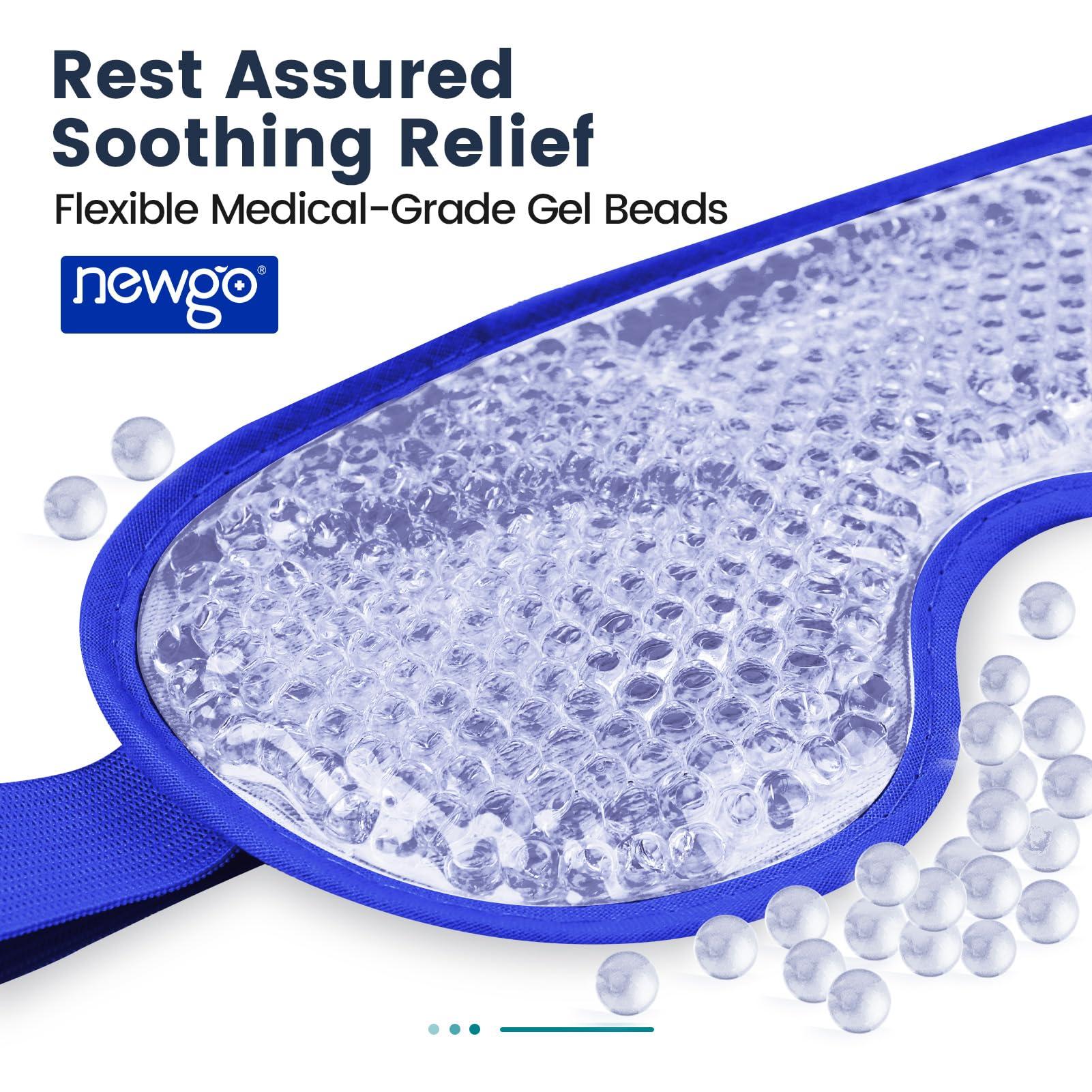 NEWGO NEWGO Cooling Eye Mask Cold Eye Mask for Dry Eyes, Gel Eye Mask Ice Eye Mask Frozen Reusable Eye Ice Pack Cold Eye Compress for Eye Surgery, Skin Care - Navy Blue