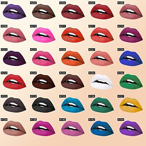 7V HOME BEAUTY 7V HOME BEAUTY Black Matte Liquid Lipstick, Long Lasting High Pigmented Non-stick Waterproof Black Lipstick (5ml, 723)