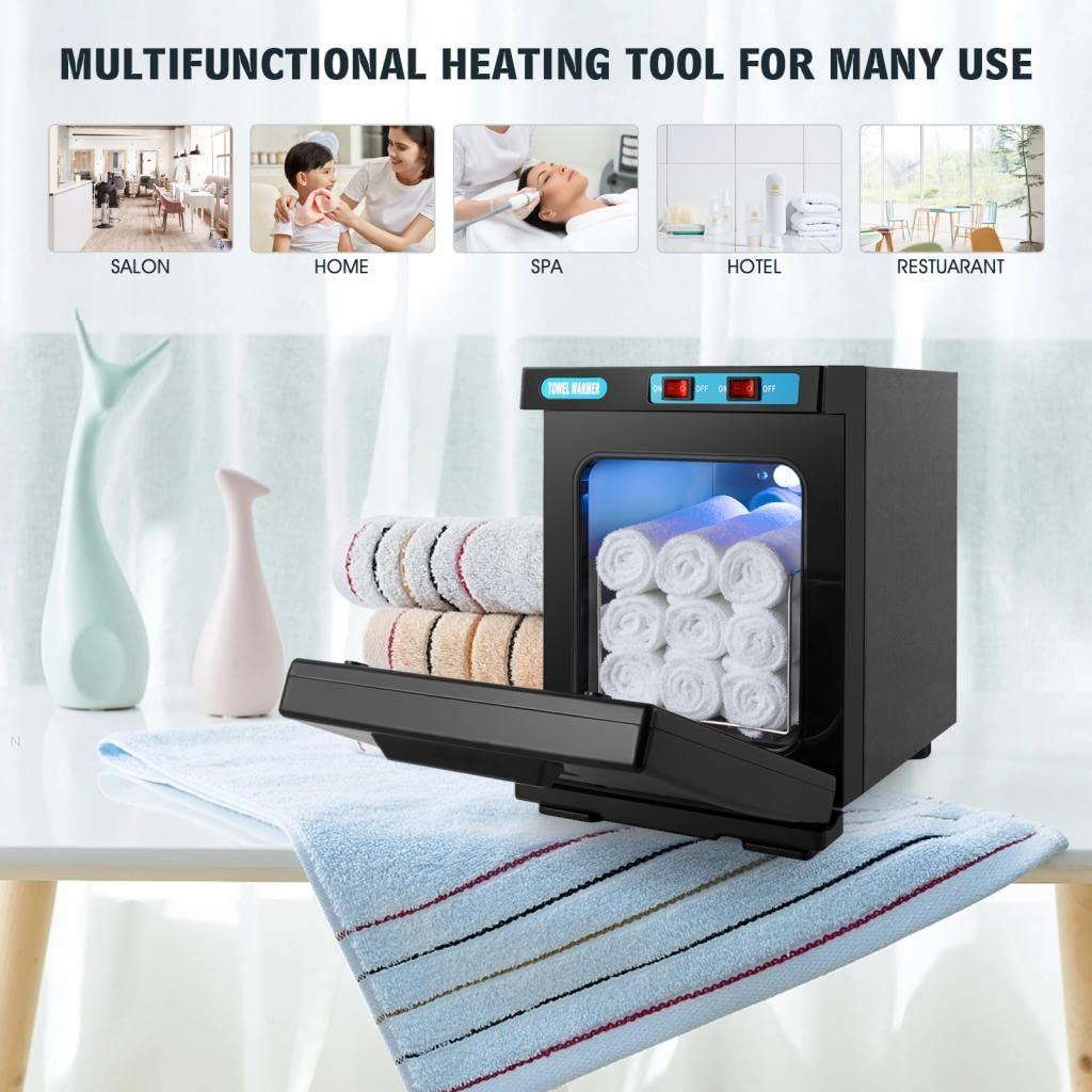 Artist hand Hot Towel Warmer for Facials Salon Towel Cabinet for Facials Barber Esthetician, Spa Beauty Tattoo Massage Manicure Equipment (5L/Black)