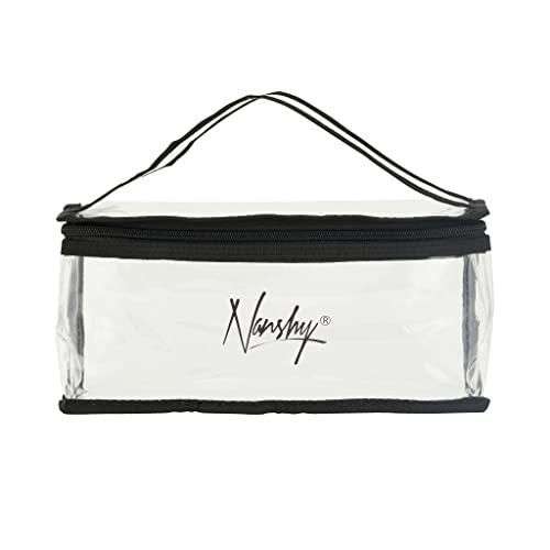 Nanshy Nanshy Clear Makeup Bags with Zipper - Organizer & Travel Toiletry Bag - Long & Large Bag with Handle for Easy Carrying - Transparent Clear Makeup Case & Cosmetic Bag - 11x4.5x4 In