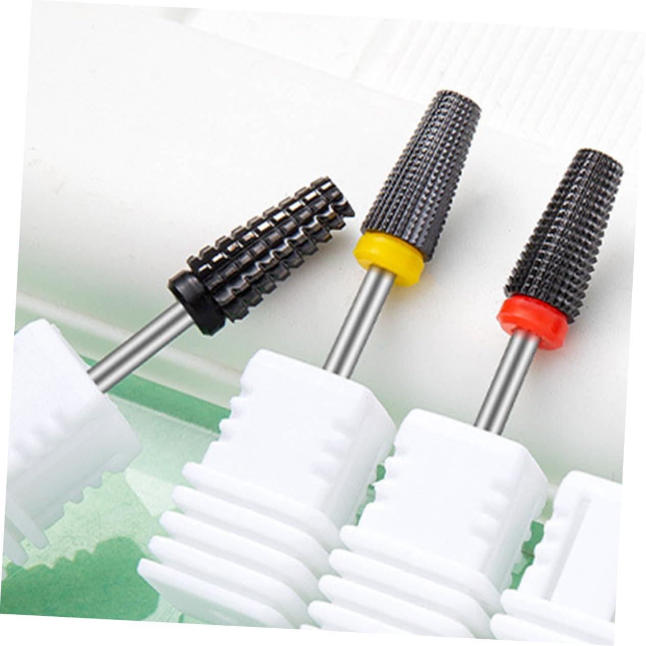 Healeved Healeved Nail Drill Bit Set Black Ceramic Nail Drill Bits for Acrylic Nails Nail Drill Bits for Women Nail Art Drill Bits for Nail Drill
