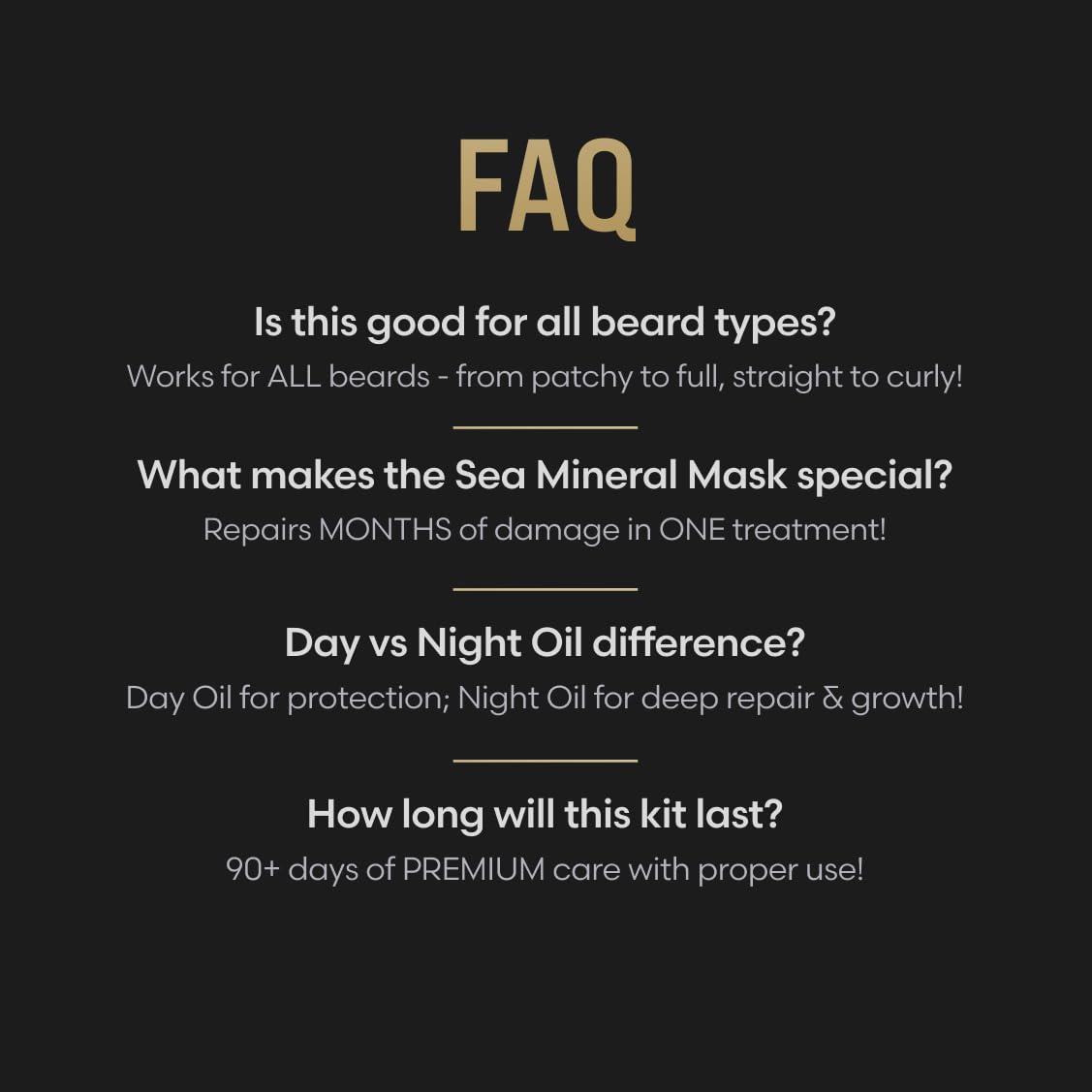 The Beard Struggle The Complete Beard Growth Kit by Beard Struggle - Mens Grooming Kit with Balm, Mask, Conditioner, Wash & Oils - Valhalla\'s Gates, Gold Collection