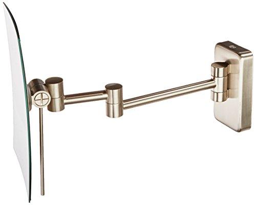 Jerdon Jerdon 8.75-Inch x 6.5-Inch Wall Mount Makeup Mirror - Personal Mirror with 5X Magnification & 14 inch Wall Extension - Nickel Wall Mount Arm - Model JRT695N