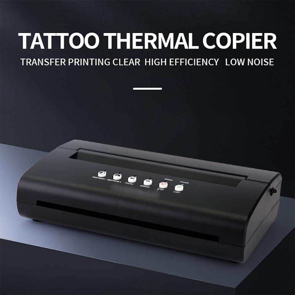 PODEC Portable Tattoo Stencil Printer, Rechargeable Tattoo Transfer Stencil Machine with Control Panel, App Control and Fast Transfer, Automatic Paper Fixation, for Temporary Permanent