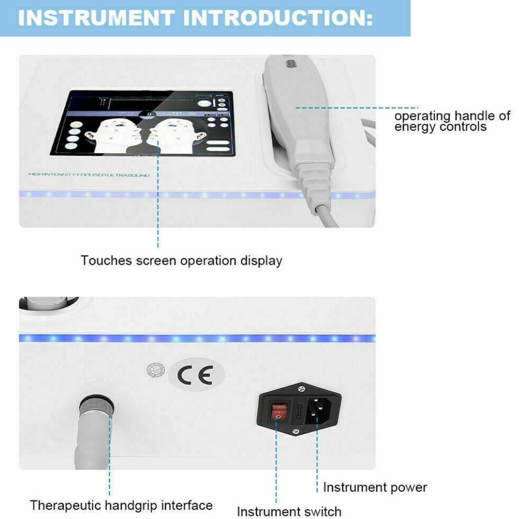 WaWaNMES Professional Face Neck Lifting Anti-Aging Wrinkle Removal Skin Beauty Machine with 3 Cartridges 10000 Shots