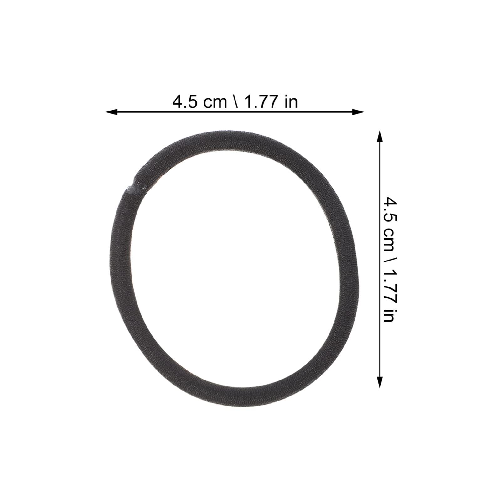 KALLORY 100pcs Black Elastic Headband Ponytail Holders Hair Ties Women Hair Accessories Hair Bands