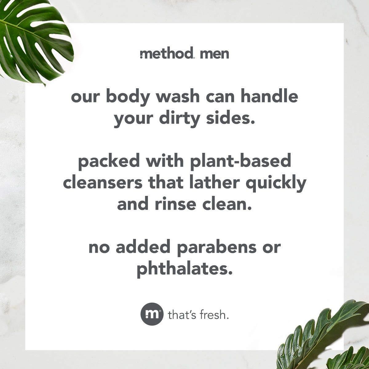 Method Method Men Body Wash, Glacier + Granite 28 FL Oz and Sandalwood + Vetiver 18 fl oz, Paraben and Phthalate Free