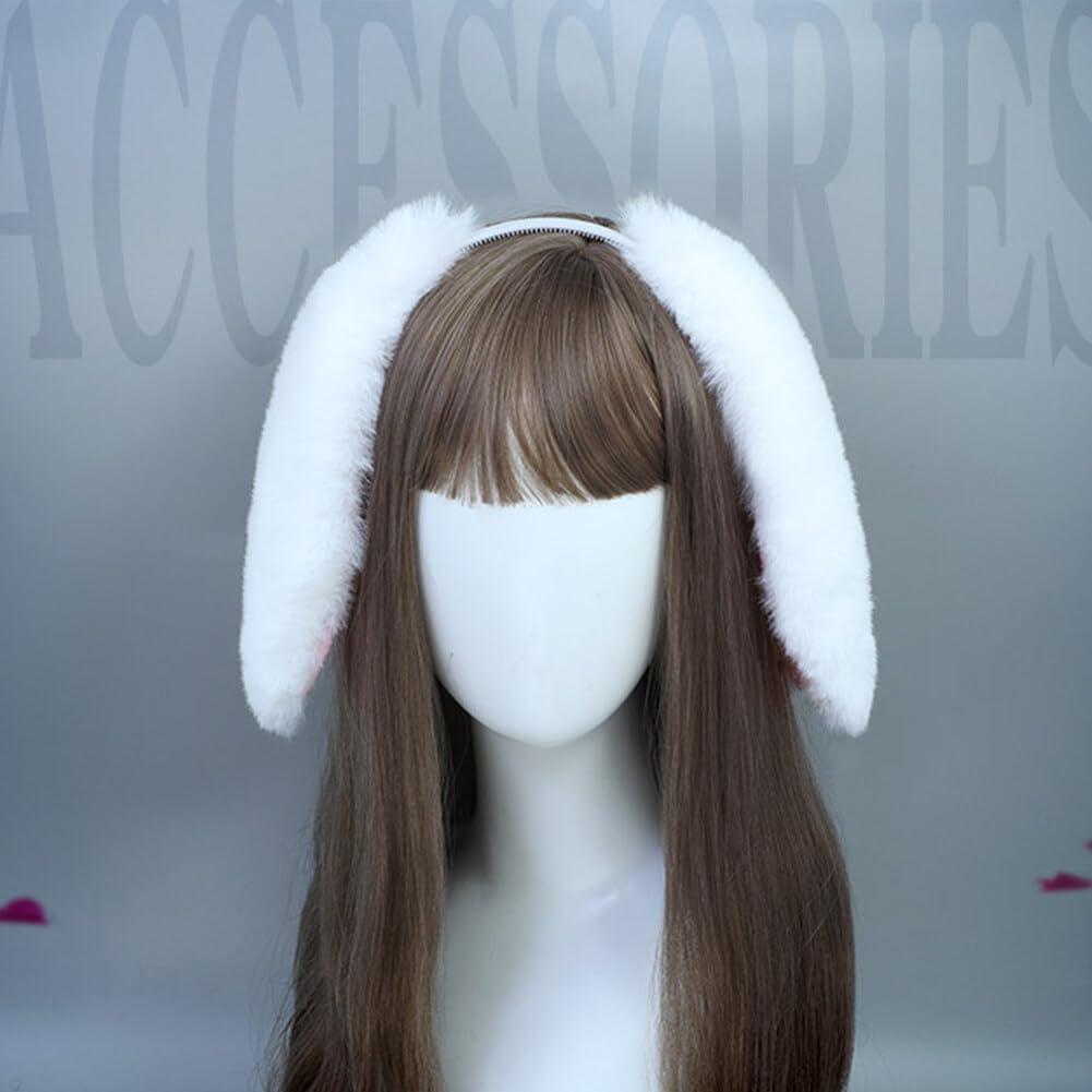 Zcargel Zcargel Puppy Ears Headband Pug Ear Headband Dog Ear Headband Soft Plush Headwear Dog Headband with Dog Ears for Kids Adults