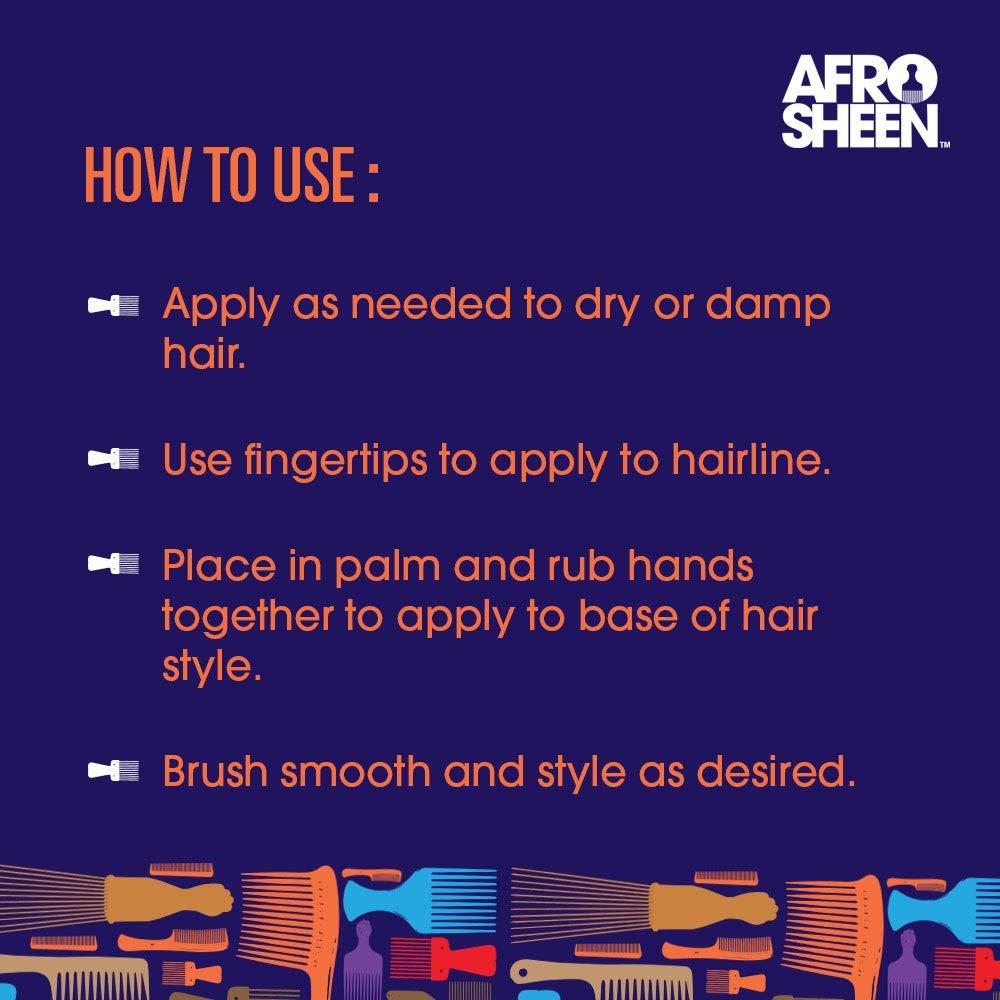 Afro Sheen Afro Sheen Slick Back Cream Styler. Contains Shea Butter to smooth & holds. 6 Oz.