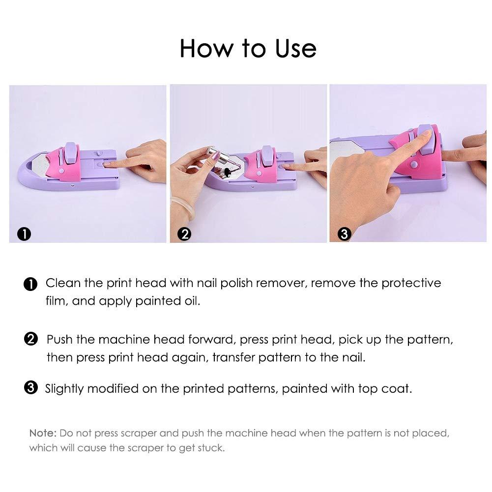 Dioche Dioche Nail Stamping Machine, Nail Art Stamper, Nail Art Printer, Nail Art DIY Pattern Printing Machine Stamper Nail Printer Manicure Tools