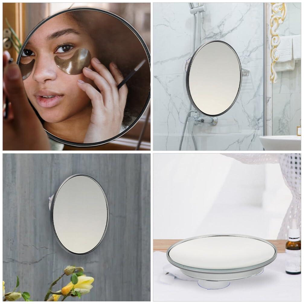 Healvian Healvian 30X Magnifying Mirror Suction Cup, Magnified Mirror for Easy Mounting Makeup Mirror, Travel Stick on Shower Mirror for Plucking Eyebrows