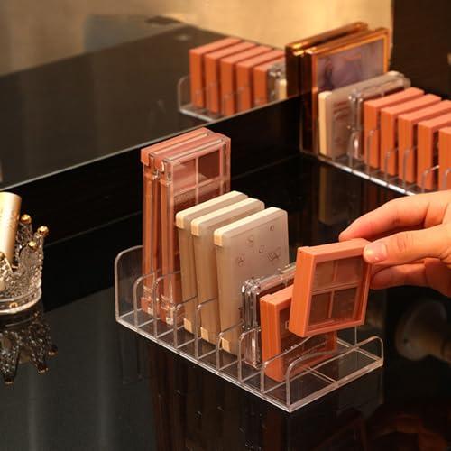 SUNFECILI SUNFECILI Eyeshadow Palettes Organizer Makeup Palette Organizer Clear Divided Makeup Palettes Storage Rack Eyeshadow Palette Pallet Holder for Dressing Table