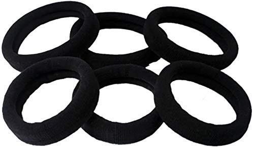 AnHua AnHua 10 Pcs Seamless Hair Bands Black Hair Bobbles Elastic Hairbands Seamless Hair Bands Fabric Ponytail Holder Tie Bands