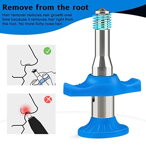 Esznuoky Esznuoky Nose Hair Ear Hair Removal, Upgraded Manual Hair Trimmer for Men&Women, Stainless Steel Hair Remover Waxing Kit(Blue)