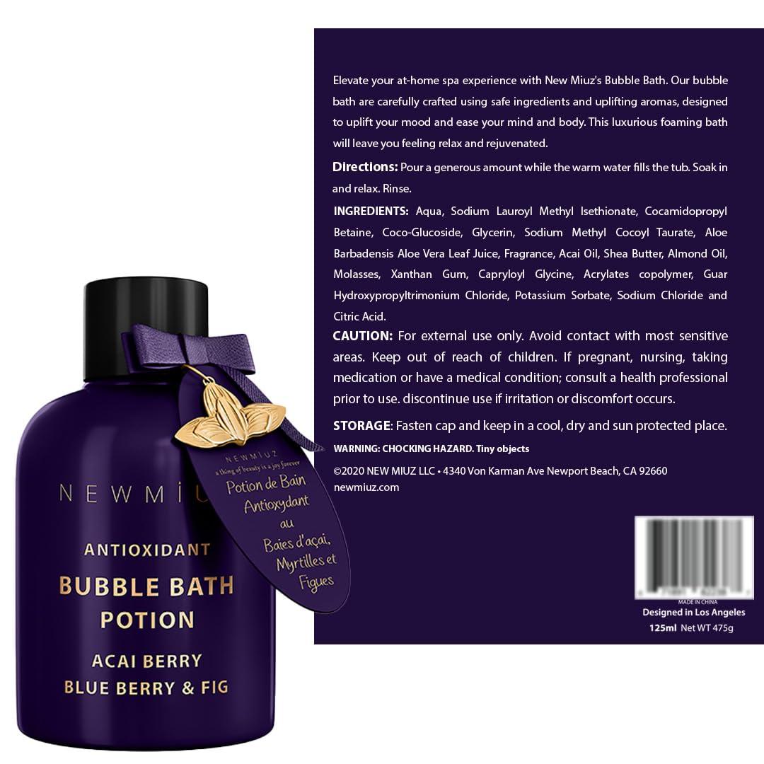New Miuz Luxury Sweet Bubble Bath Potion Gifts for Women and Men - Pack of 2