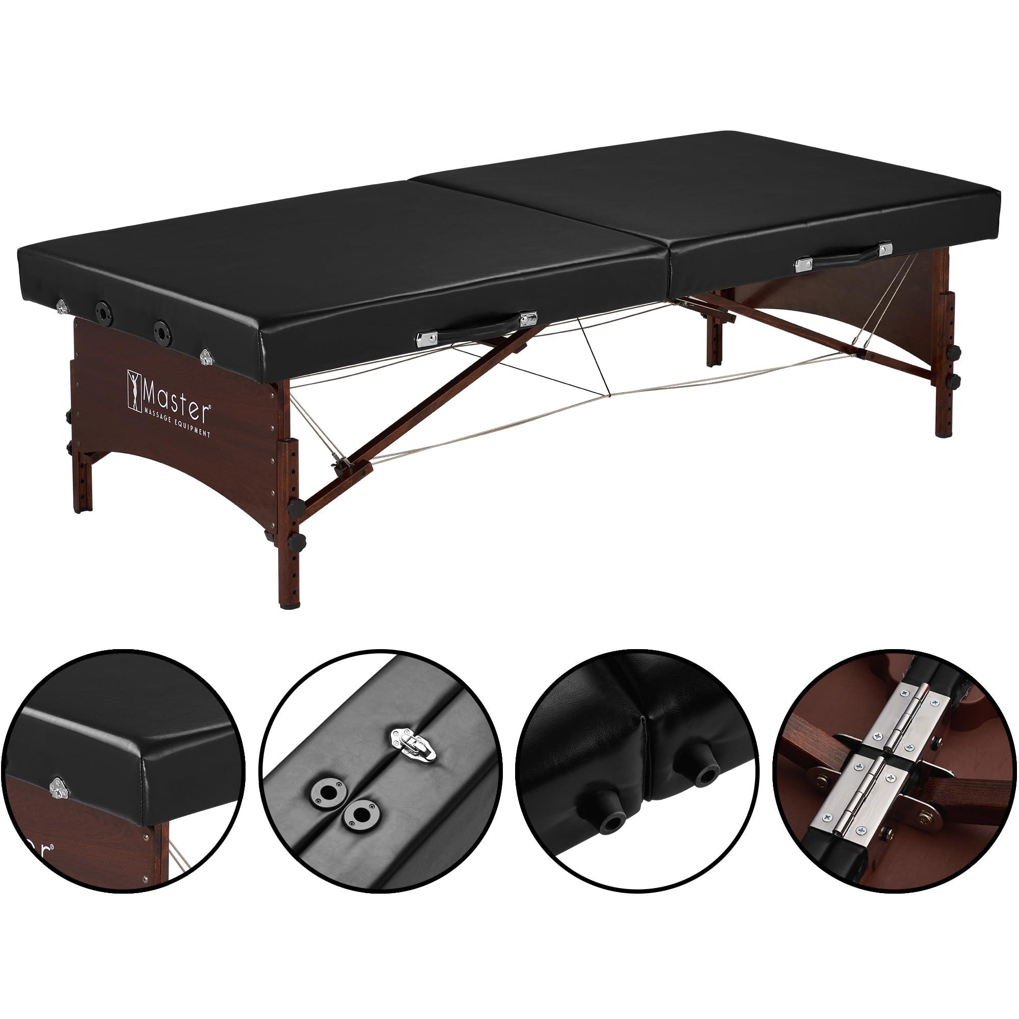 Master Massage Master Massage Canoga Low Height Super Wide Wider Large Size Portable Massage Table, Yoga Exercise Bed, Thai Massage, Rehab Training Station Hub for Rehabilitation