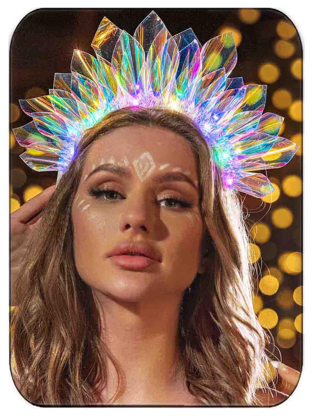 DRESBE DRESBE Light Up Headband LED Headbands Glow Party Crown Hair Accessories for Women