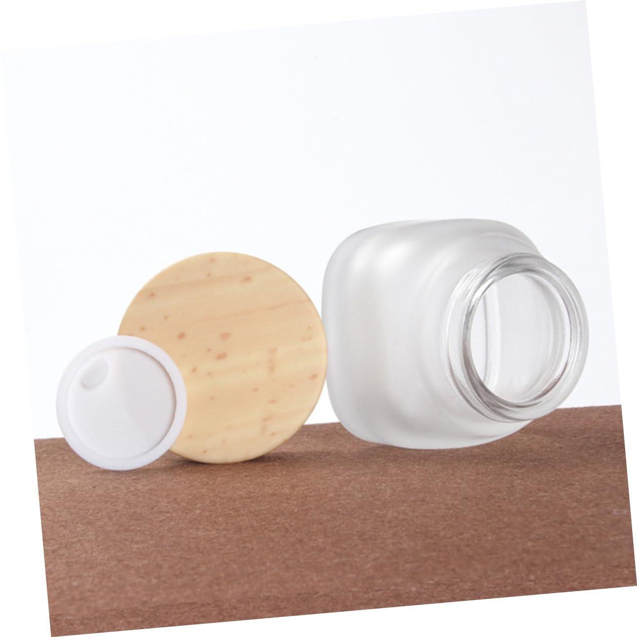 NOLITOY NOLITOY 3pcs Glass Cosmetics Jars Containers with Lids Small Cosmetic Container Cosmetic Bottle Refillable Empty Cosmetic Containers Sample Jar Container with Lid Glass Lotion Jar