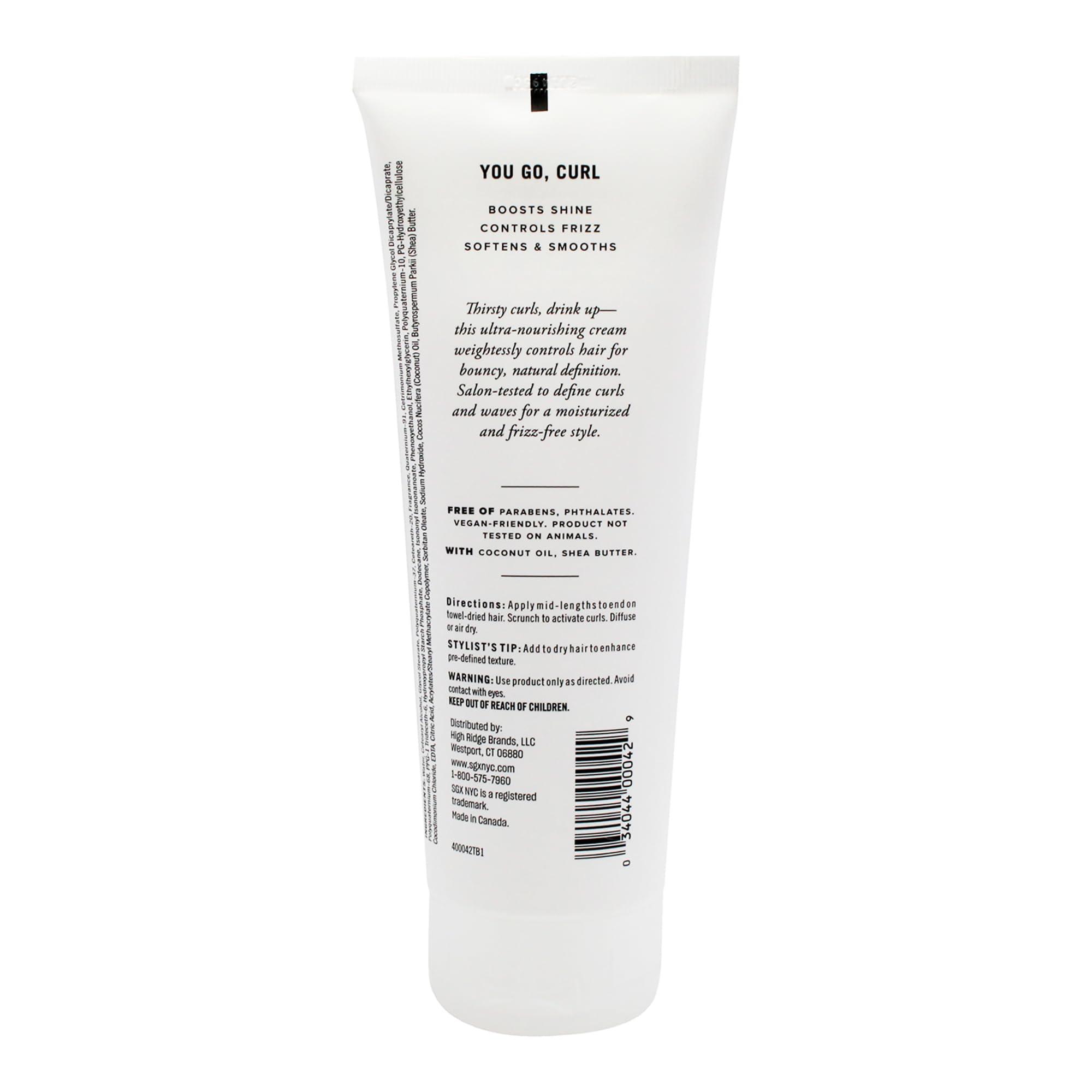 Dr. Fresh SGX NYC Curl Power Cream - Curly Hair Products for Frizz Elimination - Curl Cream with Coconut and Shea Butter for Curly and Wavy Hair - 7 oz