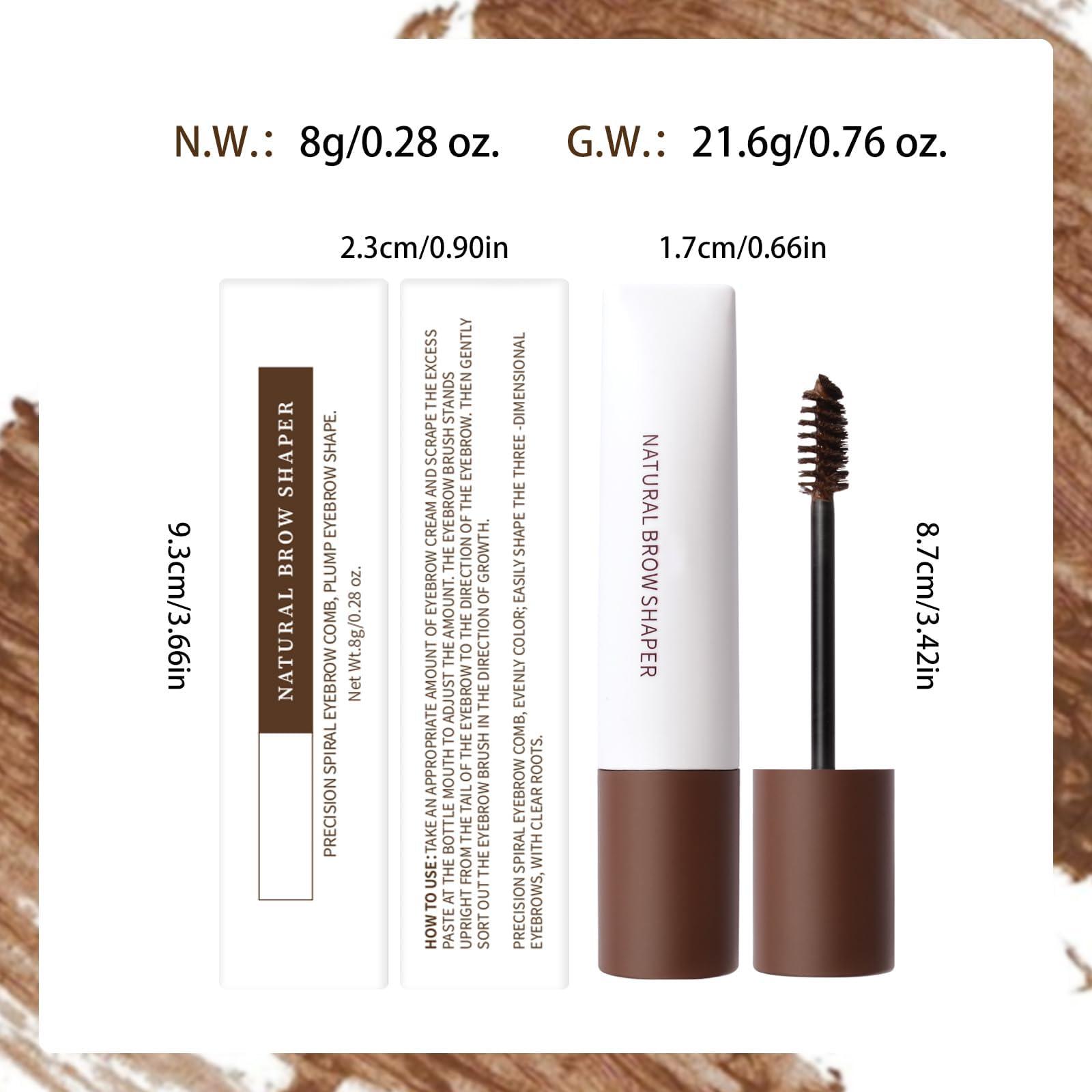 AKARY AKARY Eyebrow Gel Waterproof Grey Tinted Eyebrow Mascara, Natural Thickening Brow Shaper Instant Wild Eyebrow Shaping Makeup Gel, Long Lasting Volumizing Quickly Fixing Eyebrow Makeup, 03 Natural Grey