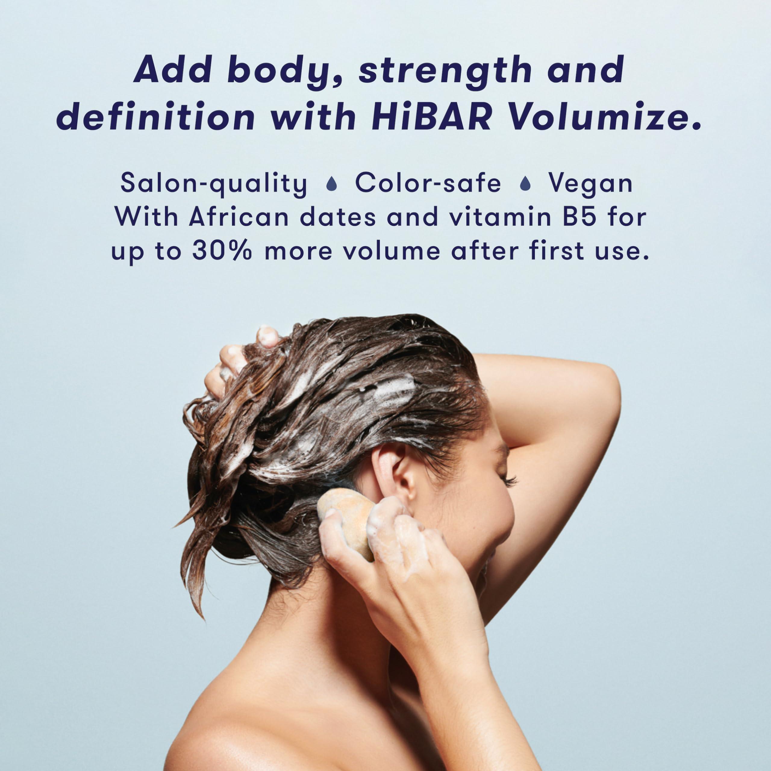 HIBAR HIBAR Volumize Shampoo Bar 2-Pack, Specifically Formulated for Fine, Thin or Lifeless Hair, Made with Rice Water, 100% Vegan, Salon-Quality, TSA-Approved & Travel Friendly