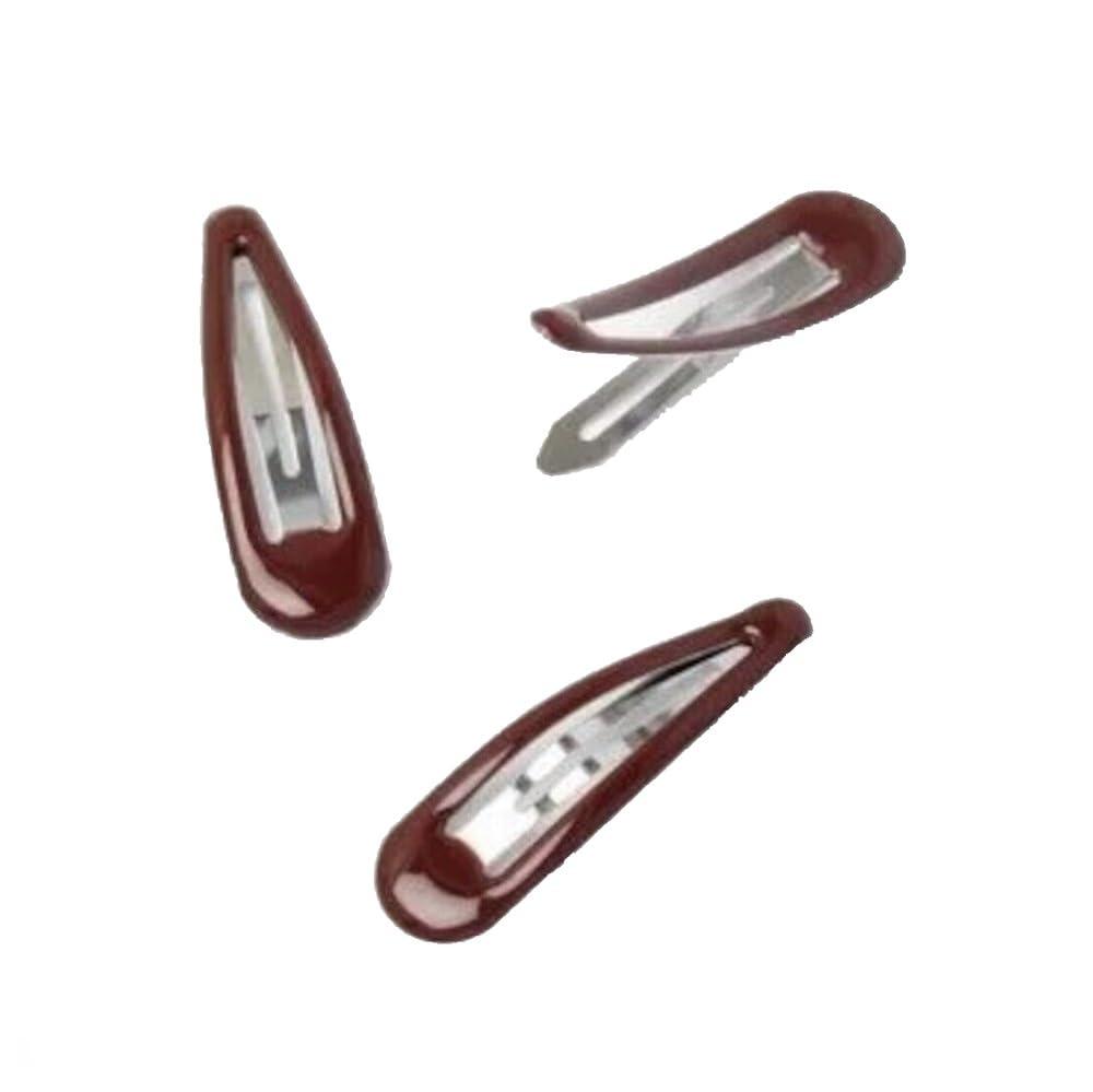 Accessories Generic Set of 6 Regular Burgundy Hair Clips Snap Bendies.