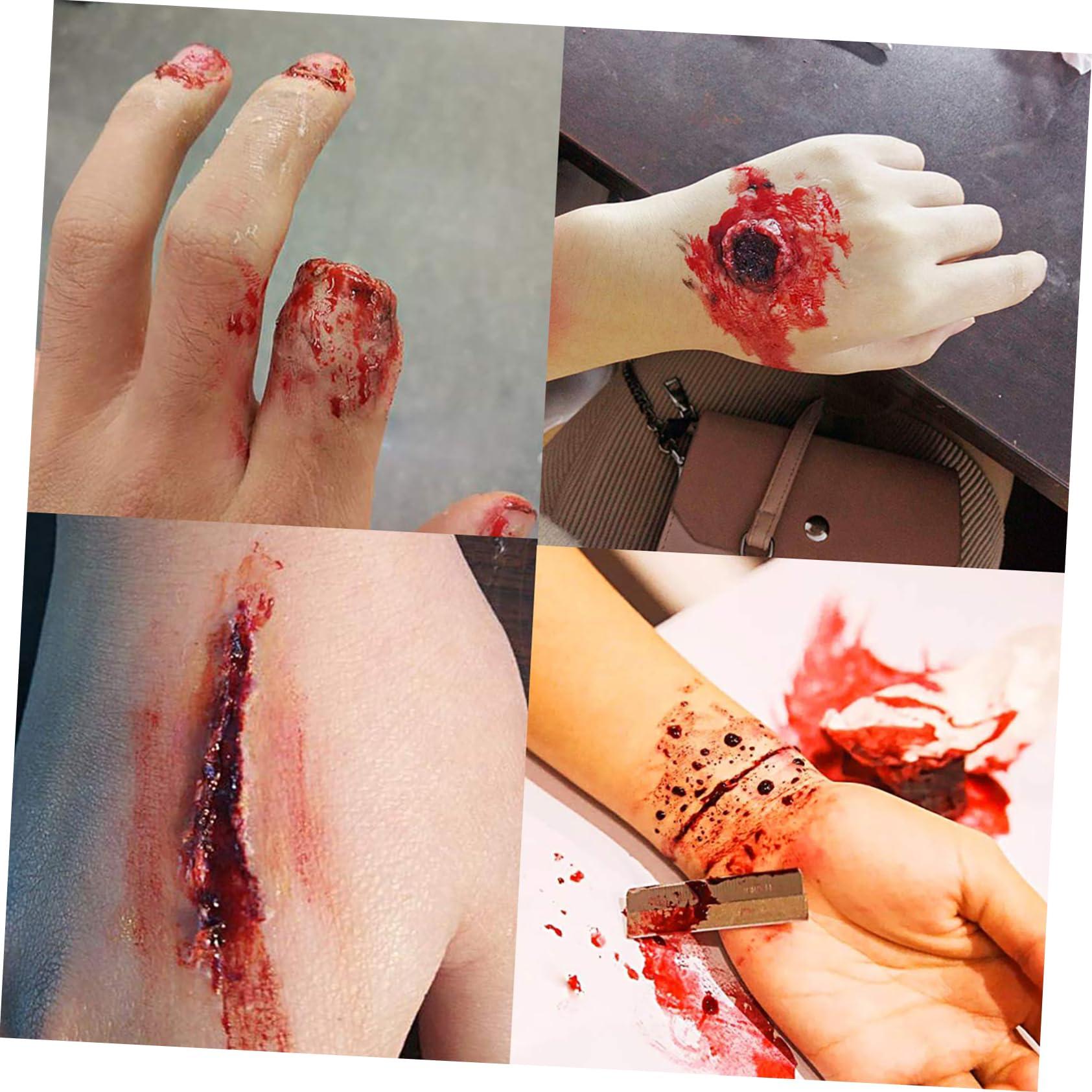 FOMIYES FOMIYES 2 Sets Scar Makeup Set Highlighter Makeup Make up Zombie Makeup Kit Face Spray Makeup Paint Red Paint Stick Clown Makeup Kit Costume Makeup Special Cream Makeup Palette Gel Plastic