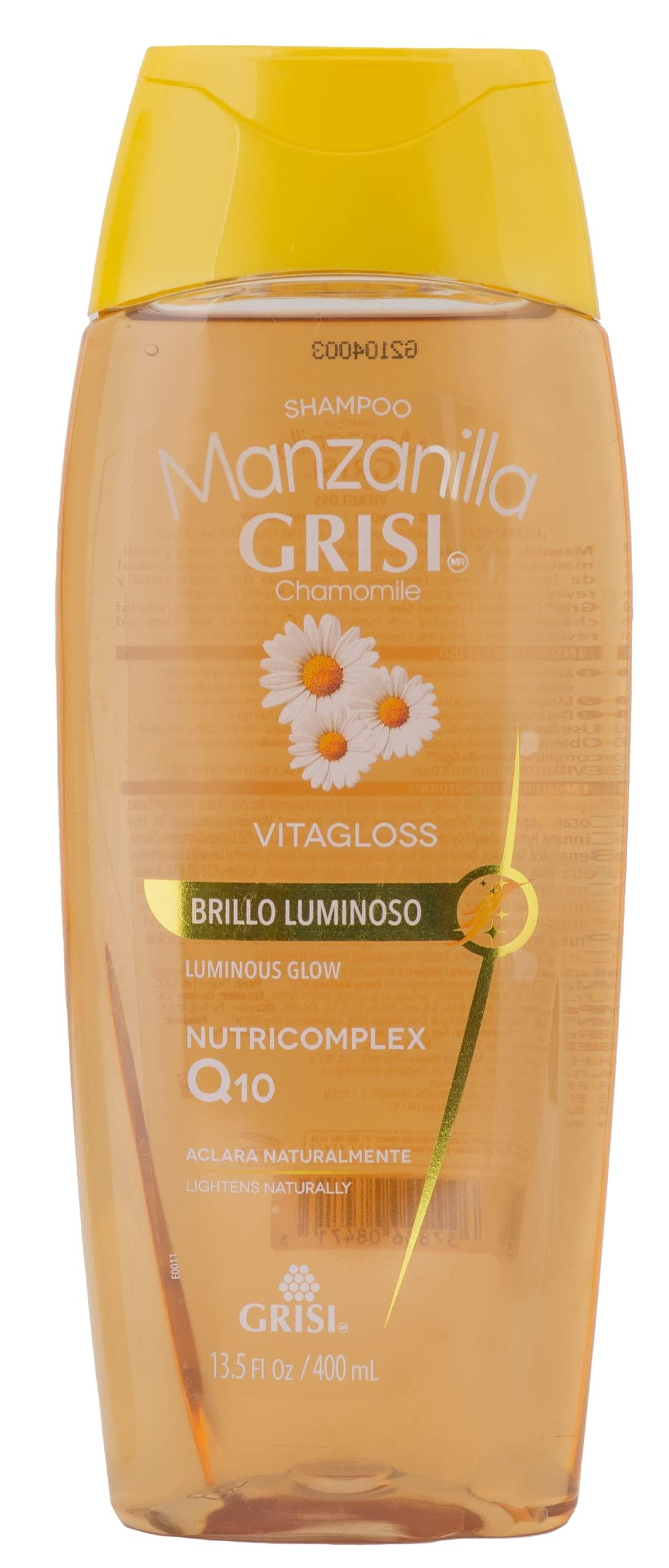Manzanilla Grisi Manzanilla Grisi, Cleansing Shampoo with Chamomile Extract, 2 Pack, 13.5 FL Oz, Bottles