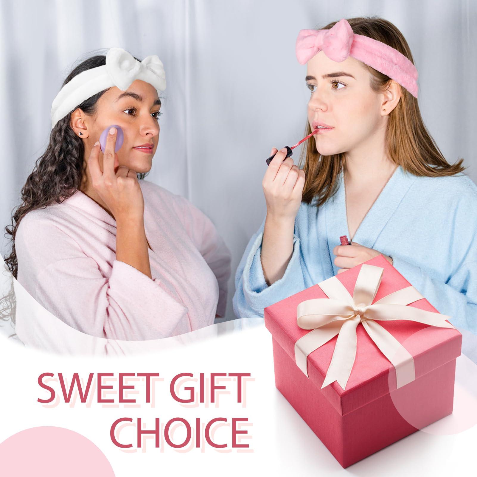 Fmeida Fmeida Spa Headband and Wrist Band Set for Face Washing Skin Care Headband Pink Hairband 3 Pack