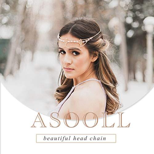 Asooll Asooll Boho Sequins Layered Festival Headband Fashion Jewelry Headchain Prom Custume Accessories for Women and Girls (SILVER)