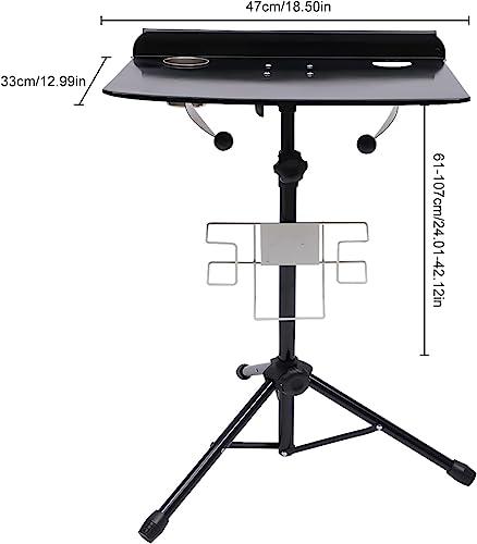 BounceyCart Mobile Portable Tattoo Workstation, Professional Work Station with Tripod Stand, 24-42 inch Height Adjustable Tattoo Studio Desk Tray Portable Table SPA Storage Tables