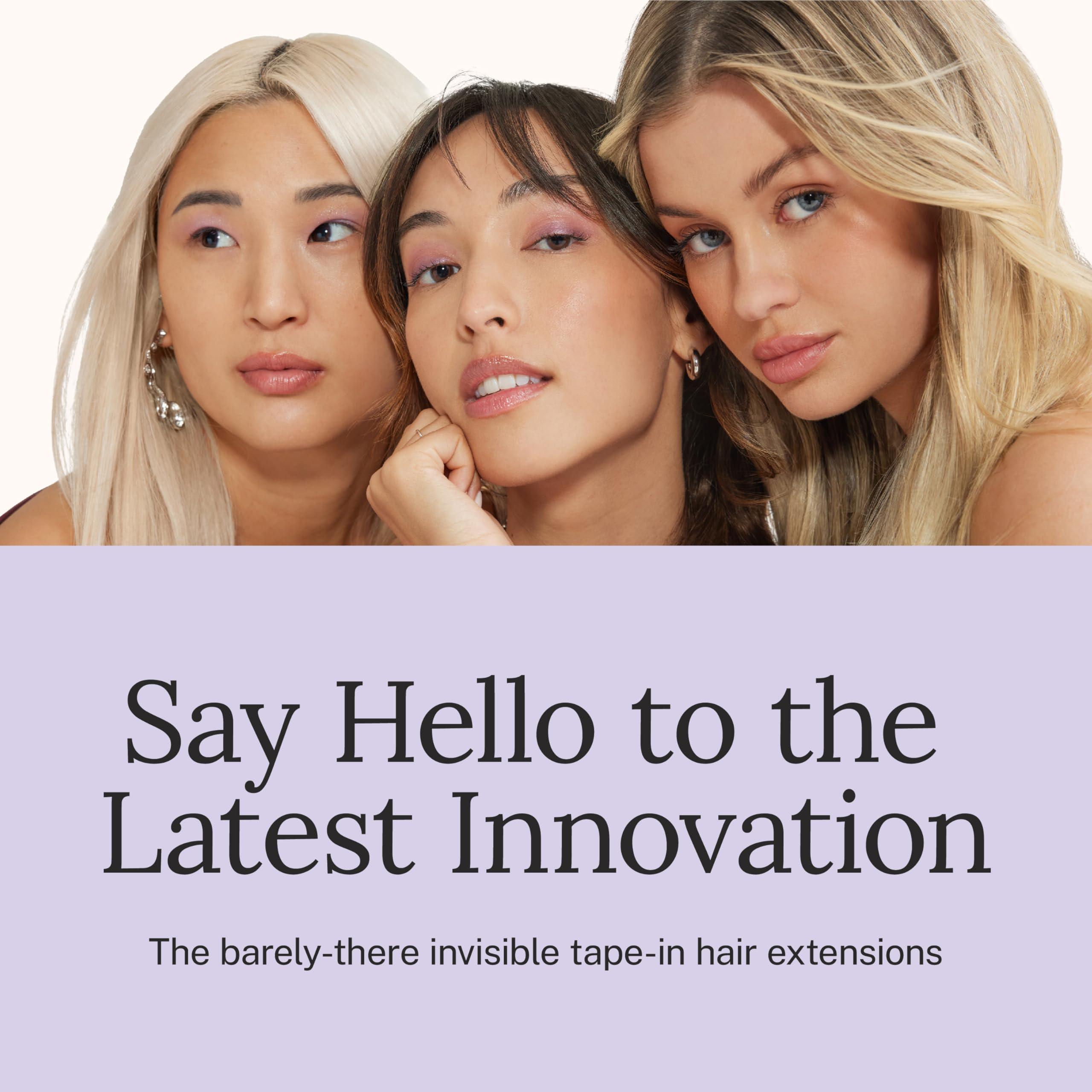 Zala Zala Invisible Tape In Hair Extensions - Premium Human Remy Hair Extensions with Easy Installation - Uses Lightweight, Non-Damaging Tape Adhesive Tabs - Cinnamon (50g / 18 inch)