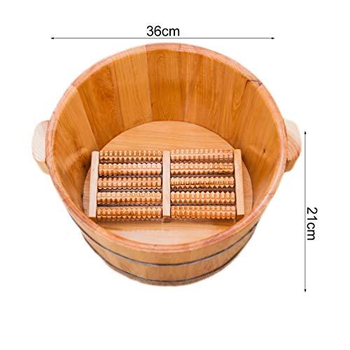 NUBAOzy Foot Tub Wooden Foot Basin Sauna Wooden Bucket,Relax Pedicure Foot Bath,Foot and Leg Spa for adults,Large Foot Bath Spa Tub,Foot Massage Spa for Home foot Bath Wooden Bucket Foot Spa Household Wash Ba