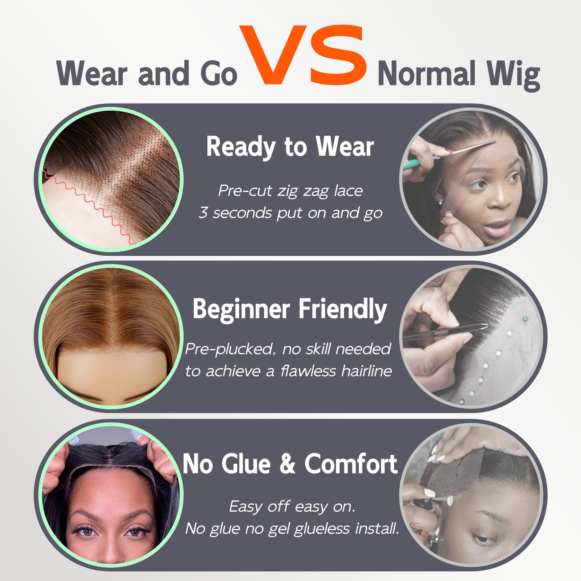 BLL BLL Pink Lace Front Wig, Synthetic Glueless Pre Plucked Pre Cut 6x4.5 Lace Easy to Wear Put on and Go 26inch Straight Wigs for Women Beginner Friendly Suitable For Daily Party Wear