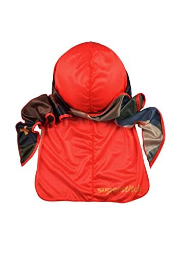 Superstitch Superstitch Supersilky Ultra Silky Durag x Wavebuilder | 30+ Styles Premium Designer Durags for Men | 360 Waves | Red and Camo (Rapid Fire)