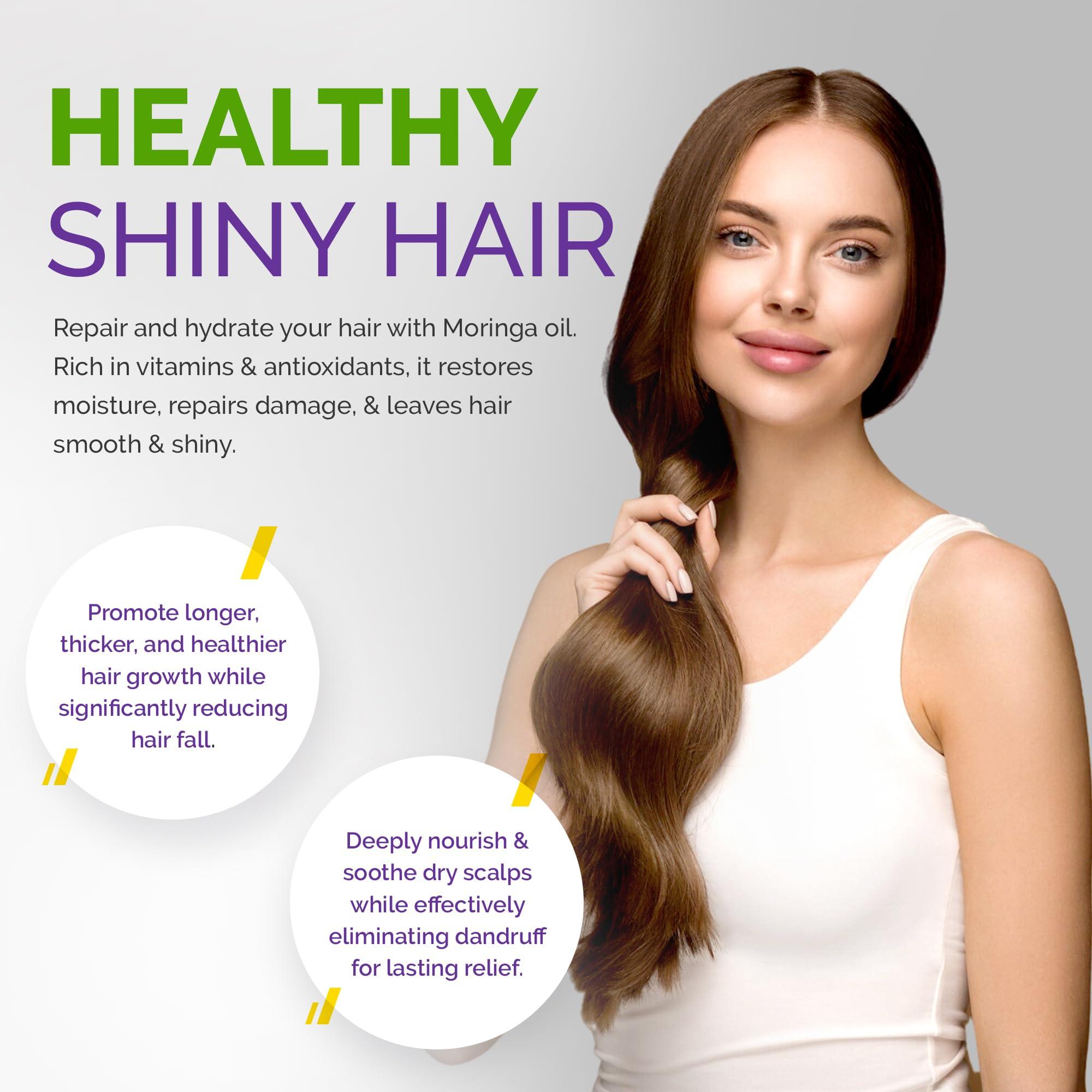 ZP.TECH ZP.TECH Pure Organic Moringa Oil with Blue Lotus Flower & Ormus Gold Hydrating & Anti-Aging Oil for Skin, Hair & Nails Premium 100% Cold Pressed Moringa Seed Extraction, Nourishes & Hydrates Skin