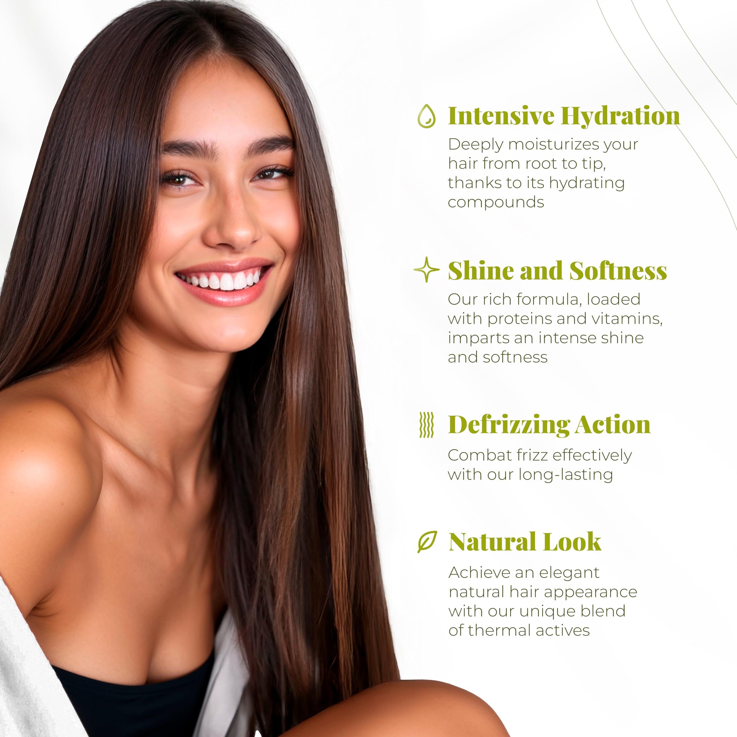 Expert Hair Bio Protein Organic Brazilian Keratin Treatment - Formaldehyde-Free Hair Straightening, Keratina Brasilea, 100ml/3.38oz