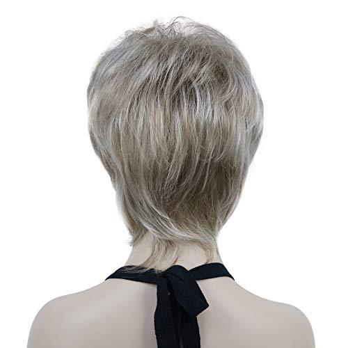 Lydell Lydell 6" Short Straight Layered Hair Full Synthetic Wig (H16/613 Blonde Highlighted)