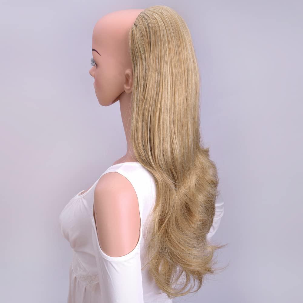 Kori Koli Kori Koli 24\" Long Wavy Clip in Half Head Tied Wig Premium Japanese Synthetic fibers Hair Extensions For Women 210g 2#