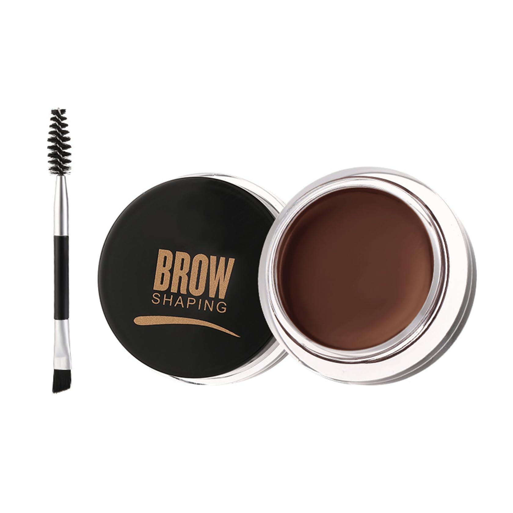 IONSGAKO Eyebrow Pomade Brow Gel Pomade,Long Lasting Waterproof and Enhancers Eyebrow Soft Smooth,Eyebrow Makeup Gel with Eyebrow Brush for Girls and Women-Brown