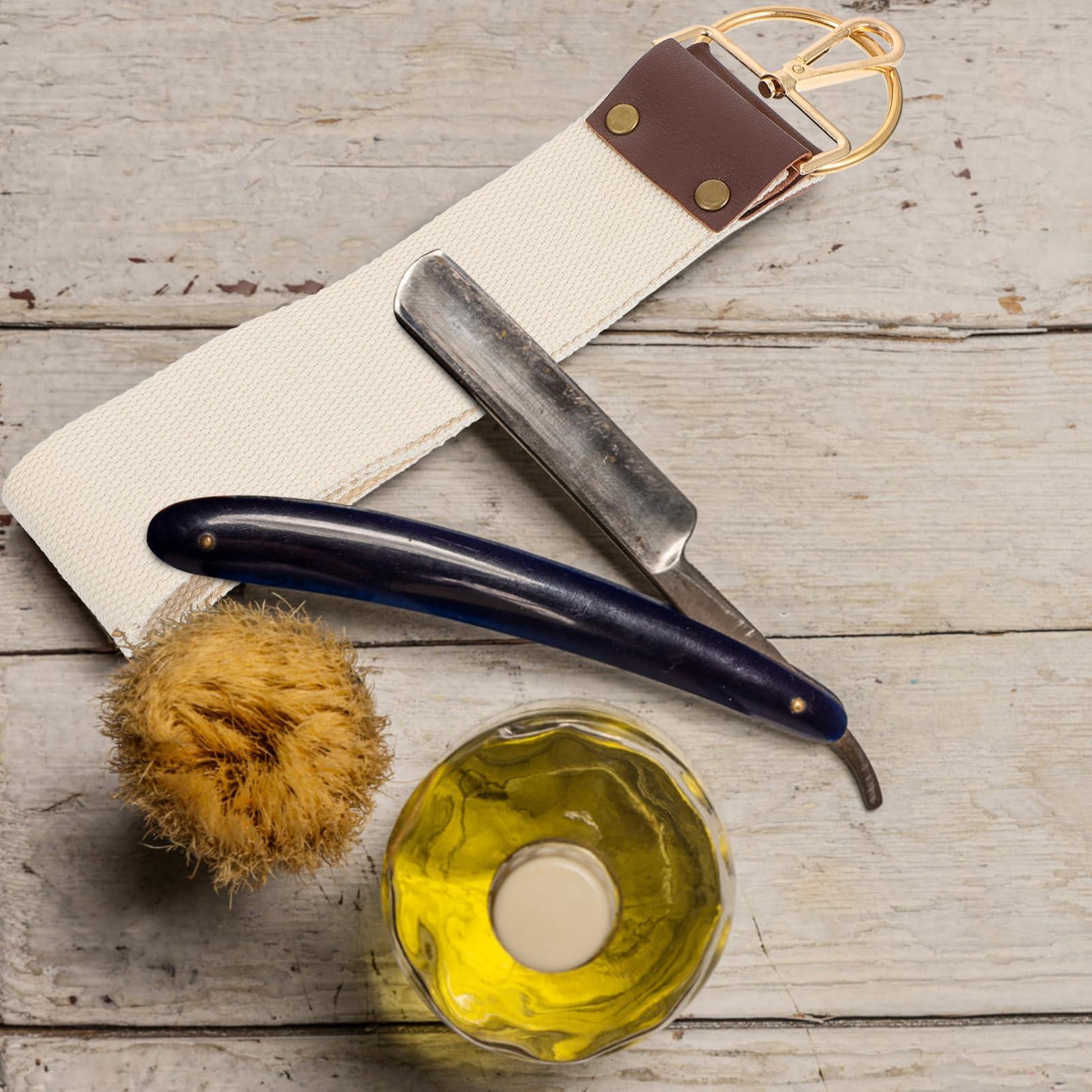 Didiseaon Didiseaon 3pcs Barber Razor Sharpener for Straight Razor Old Fashion Straps to Sharpen Blades Canvas Sharpening Strop