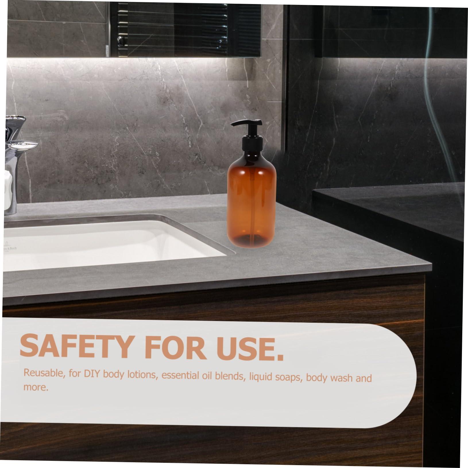 Beaupretty Beaupretty Brown Bottles 2pcs Shampoo Dispenser Liquid Bottle Shampoo Bottle Heart-Shaped Shampoo Bottles