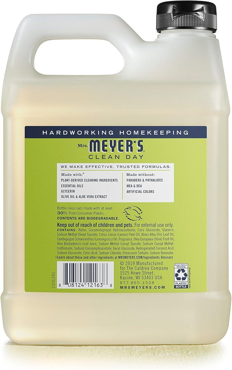 MRS. MEYER'S CLEAN DAY Mrs. Meyers Liquid Hand Soap Refill erXRWn, 33 Oz, 2Pack (Lemon Verbena)