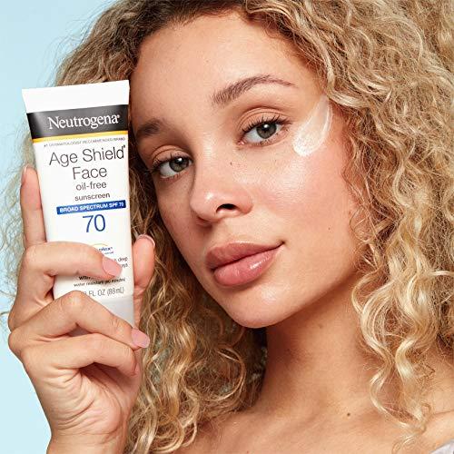 Neutrogena Neutrogena Age Shield Anti-Oxidant Face Lotion Sunscreen with Broad Spectrum SPF 70, Oil-Free & Non-Comedogenic Moisturizing Sunscreen to Prevent Signs of Aging, 3 fl. oz