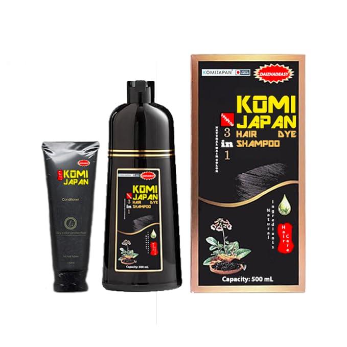 DAIZHADEASY DAIZHADEASY Komi Shampoo Japan 500mL Authentic Japanese Hair Dye Shampoo (6 Colors) (Brown Black)
