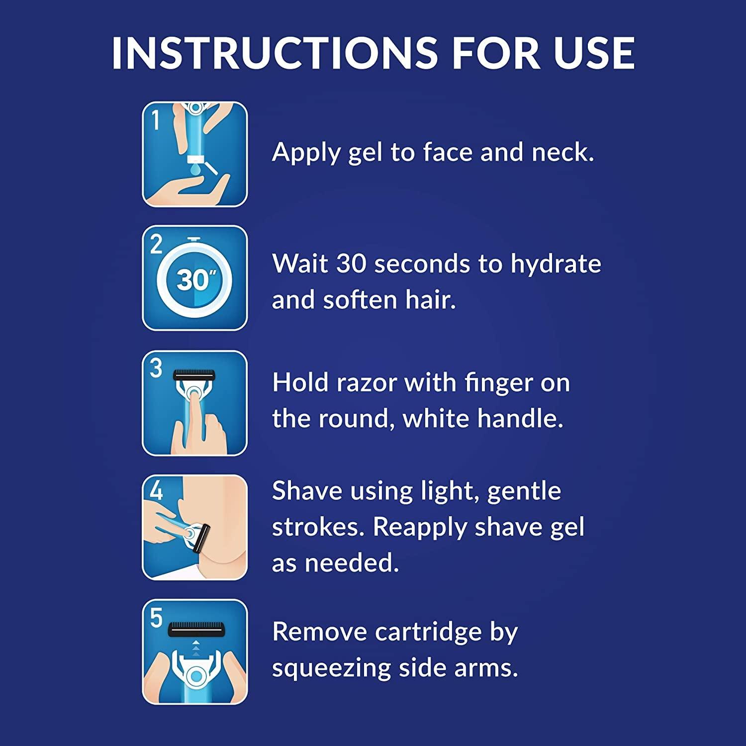 Gillette Gillette TREO Razor - Disposable Razors With Built-in Shave Gel, Great for Caregivers (Pack of 30)