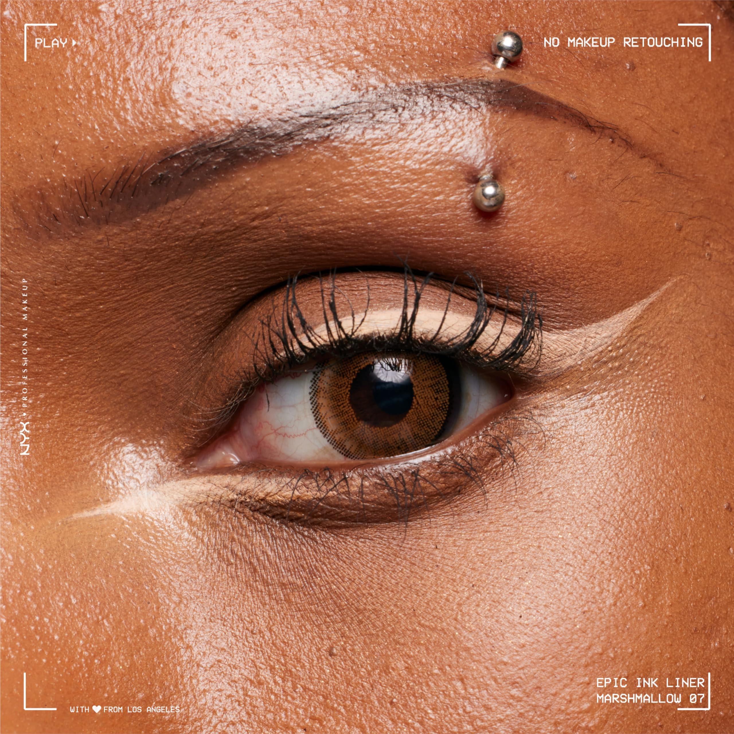 NYX PROFESSIONAL MAKEUP NYX PROFESSIONAL MAKEUP Epic Ink Liner, Waterproof Liquid Eyeliner with Vegan Formula - Marshmallow (Cream Matte)